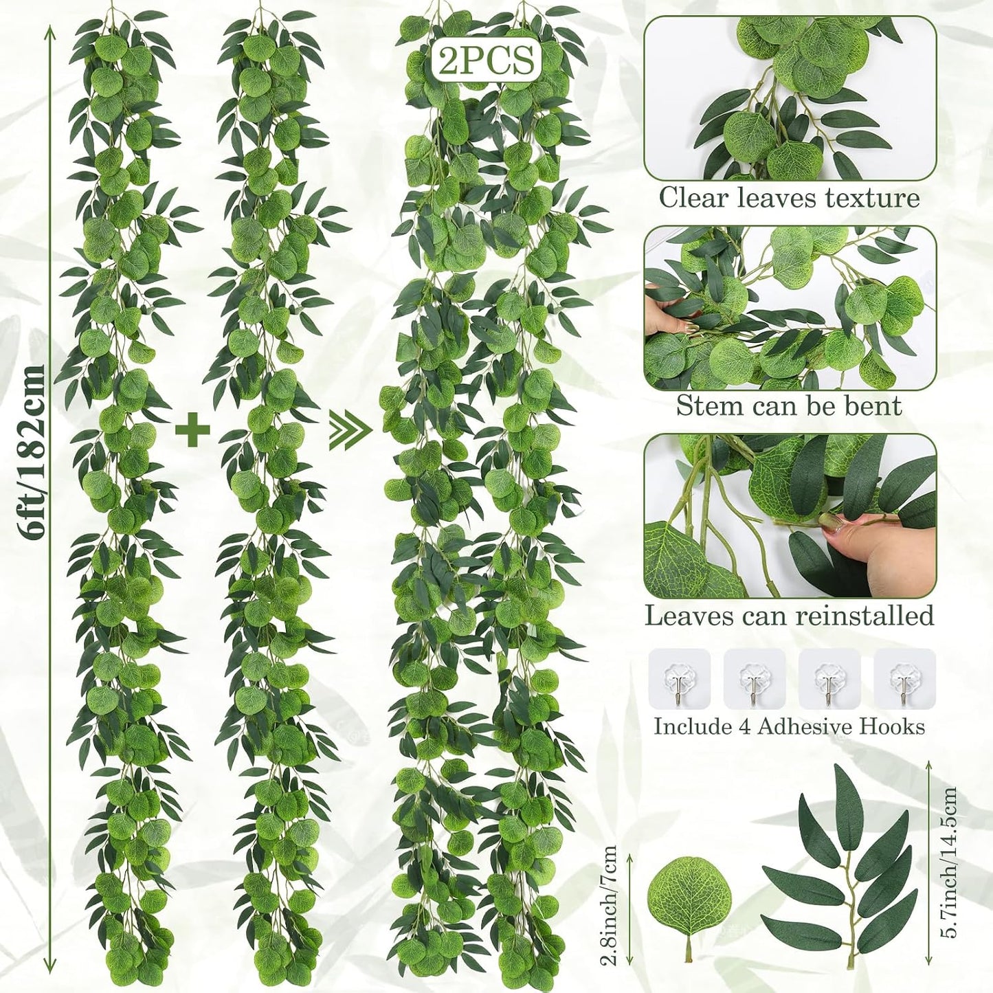 Artificial Large Palm Leaves Tree Plants 29in UV Resistant Greenery | Faux Tropical Monstera Turtle Leaf for Indoor Outdoor Home Garden Hawaiian Luau Jungle Beach Party Spring Summer Decoration