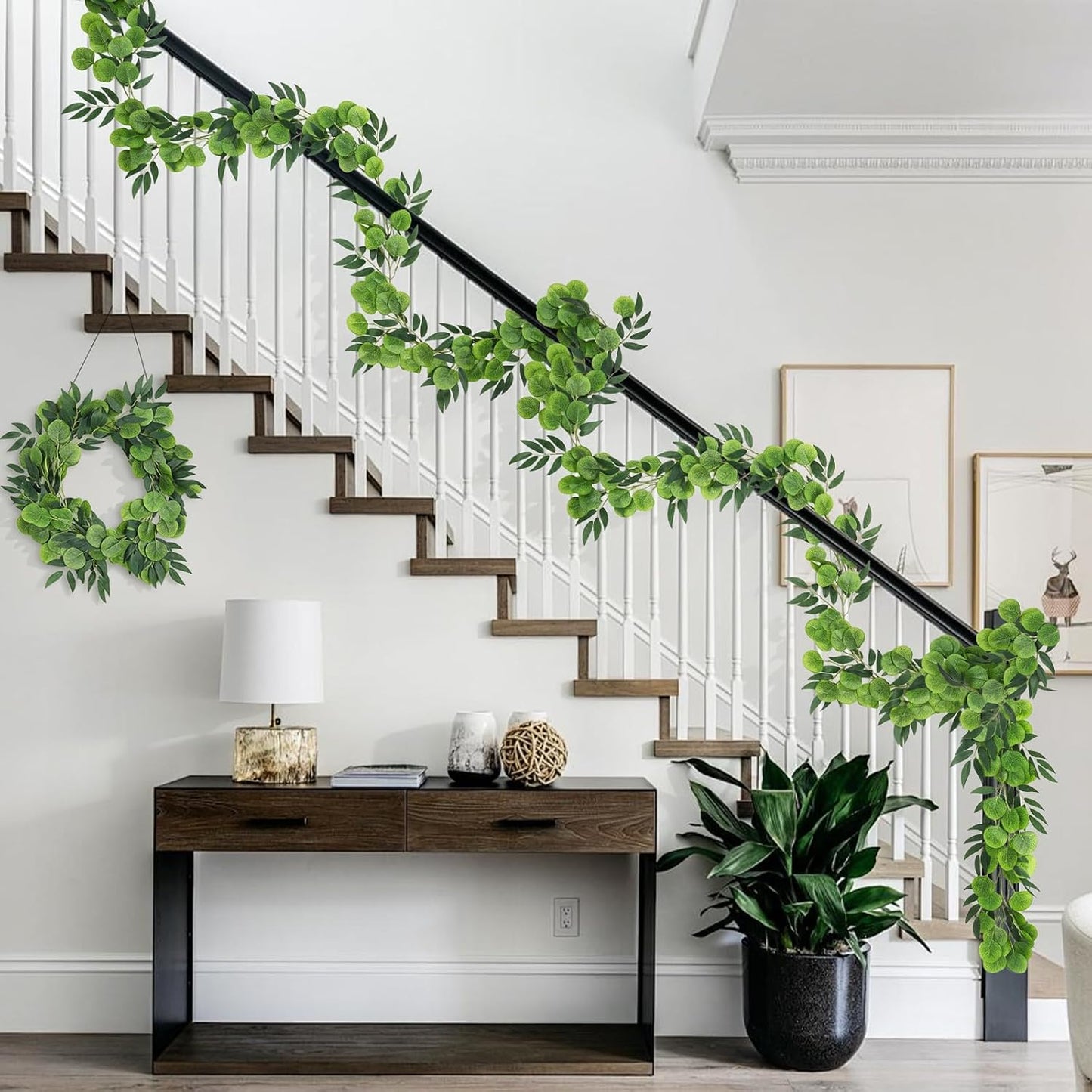 Artificial Large Palm Leaves Tree Plants 29in UV Resistant Greenery | Faux Tropical Monstera Turtle Leaf for Indoor Outdoor Home Garden Hawaiian Luau Jungle Beach Party Spring Summer Decoration