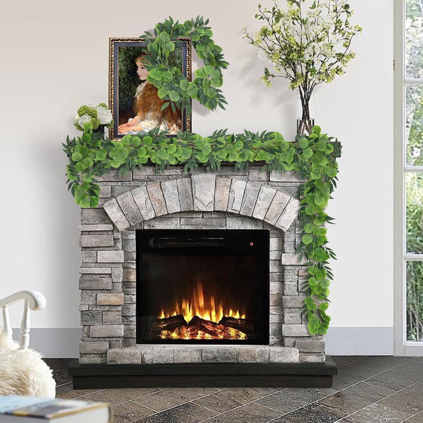 Artificial Large Palm Leaves Tree Plants 29in UV Resistant Greenery | Faux Tropical Monstera Turtle Leaf for Indoor Outdoor Home Garden Hawaiian Luau Jungle Beach Party Spring Summer Decoration