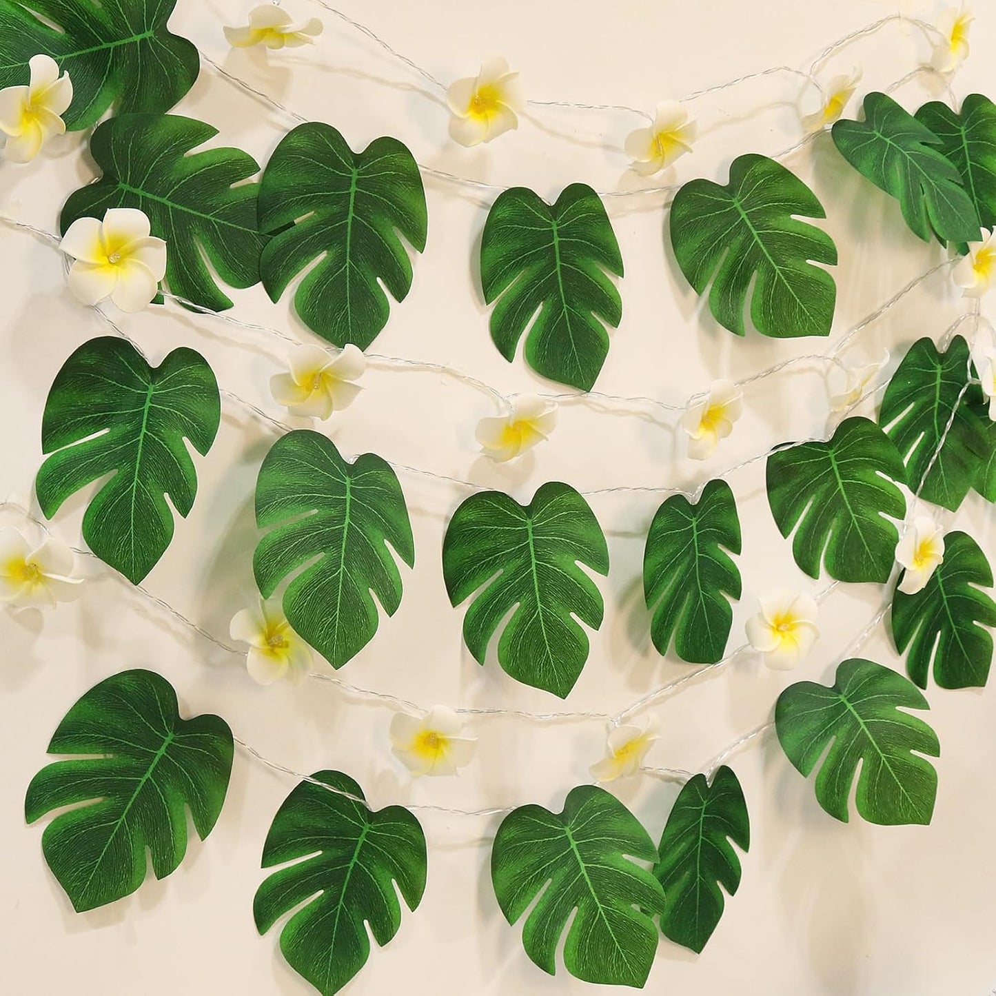 Artificial Large Palm Leaves Tree Plants 29in UV Resistant Greenery | Faux Tropical Monstera Turtle Leaf for Indoor Outdoor Home Garden Hawaiian Luau Jungle Beach Party Spring Summer Decoration