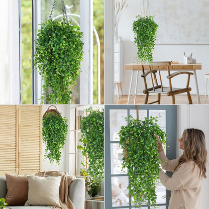 Artificial Large Palm Leaves Tree Plants 29in UV Resistant Greenery | Faux Tropical Monstera Turtle Leaf for Indoor Outdoor Home Garden Hawaiian Luau Jungle Beach Party Spring Summer Decoration