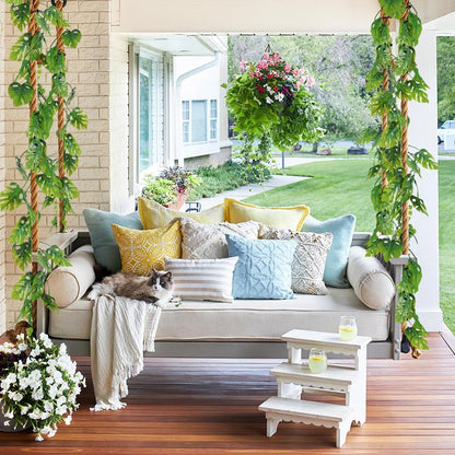 Artificial Large Palm Leaves Tree Plants 29in UV Resistant Greenery | Faux Tropical Monstera Turtle Leaf for Indoor Outdoor Home Garden Hawaiian Luau Jungle Beach Party Spring Summer Decoration