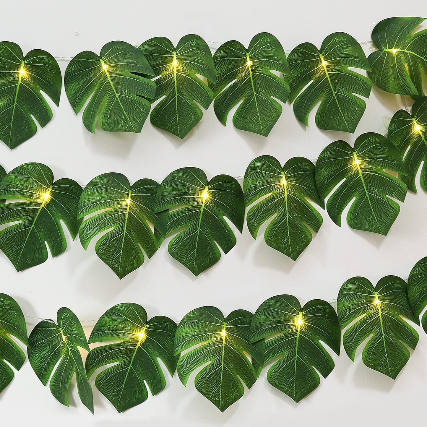 Artificial Large Palm Leaves Tree Plants 29in UV Resistant Greenery | Faux Tropical Monstera Turtle Leaf for Indoor Outdoor Home Garden Hawaiian Luau Jungle Beach Party Spring Summer Decoration