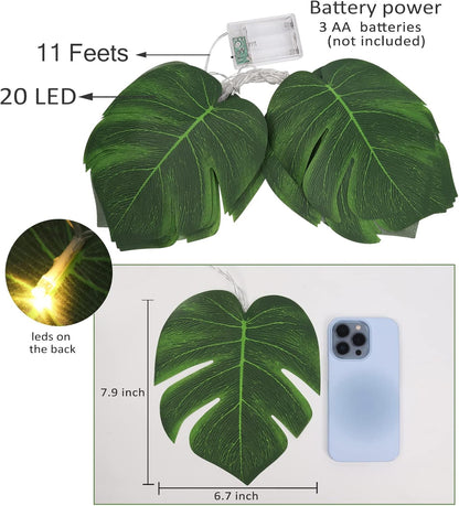 Artificial Large Palm Leaves Tree Plants 29in UV Resistant Greenery | Faux Tropical Monstera Turtle Leaf for Indoor Outdoor Home Garden Hawaiian Luau Jungle Beach Party Spring Summer Decoration
