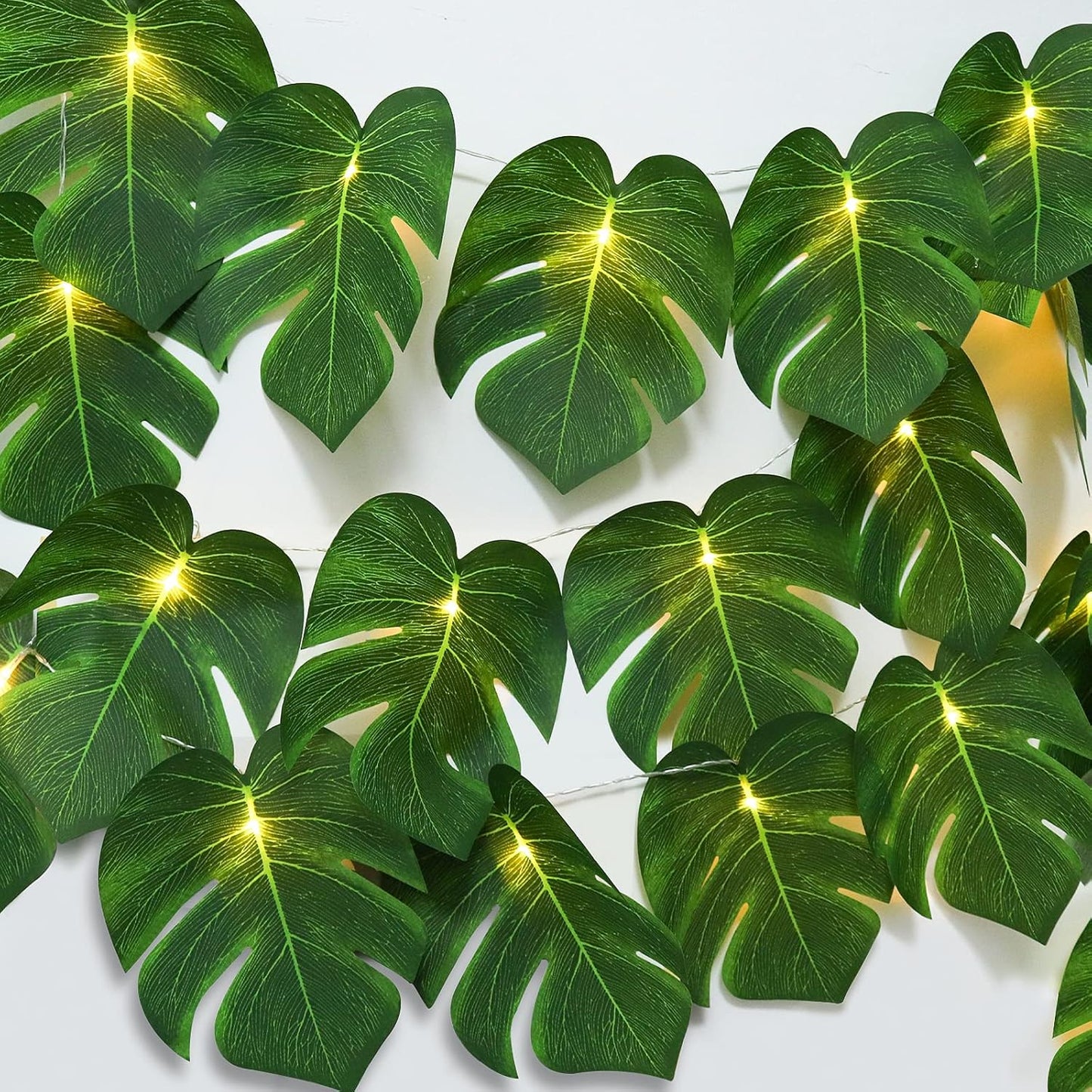 Artificial Large Palm Leaves Tree Plants 29in UV Resistant Greenery | Faux Tropical Monstera Turtle Leaf for Indoor Outdoor Home Garden Hawaiian Luau Jungle Beach Party Spring Summer Decoration