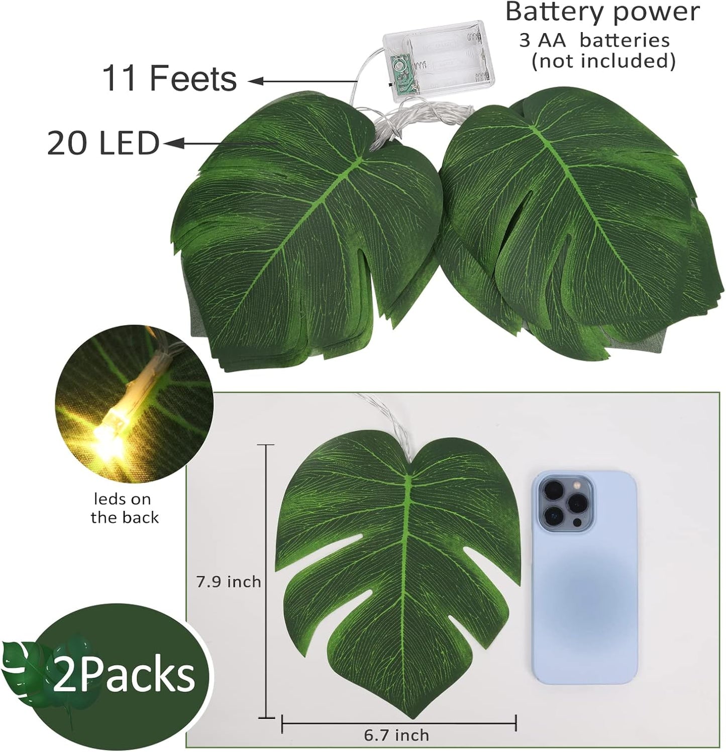 Artificial Large Palm Leaves Tree Plants 29in UV Resistant Greenery | Faux Tropical Monstera Turtle Leaf for Indoor Outdoor Home Garden Hawaiian Luau Jungle Beach Party Spring Summer Decoration