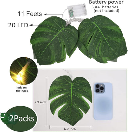 Artificial Large Palm Leaves Tree Plants 29in UV Resistant Greenery | Faux Tropical Monstera Turtle Leaf for Indoor Outdoor Home Garden Hawaiian Luau Jungle Beach Party Spring Summer Decoration