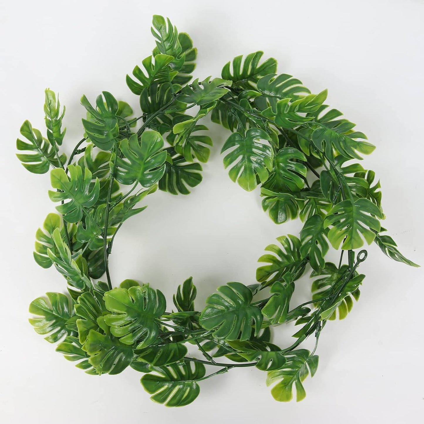 Artificial Large Palm Leaves Tree Plants 29in UV Resistant Greenery | Faux Tropical Monstera Turtle Leaf for Indoor Outdoor Home Garden Hawaiian Luau Jungle Beach Party Spring Summer Decoration