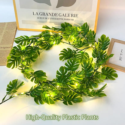 Artificial Large Palm Leaves Tree Plants 29in UV Resistant Greenery | Faux Tropical Monstera Turtle Leaf for Indoor Outdoor Home Garden Hawaiian Luau Jungle Beach Party Spring Summer Decoration