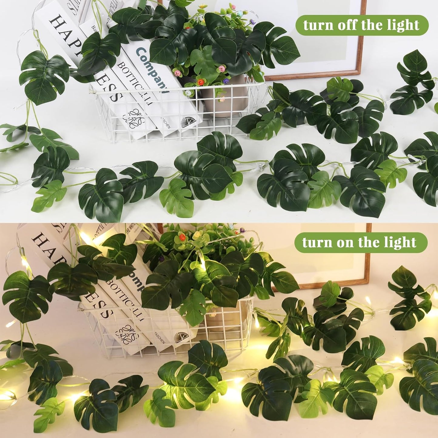 Artificial Large Palm Leaves Tree Plants 29in UV Resistant Greenery | Faux Tropical Monstera Turtle Leaf for Indoor Outdoor Home Garden Hawaiian Luau Jungle Beach Party Spring Summer Decoration
