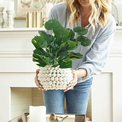 Artificial Large Palm Leaves Tree Plants 29in UV Resistant Greenery | Faux Tropical Monstera Turtle Leaf for Indoor Outdoor Home Garden Hawaiian Luau Jungle Beach Party Spring Summer Decoration