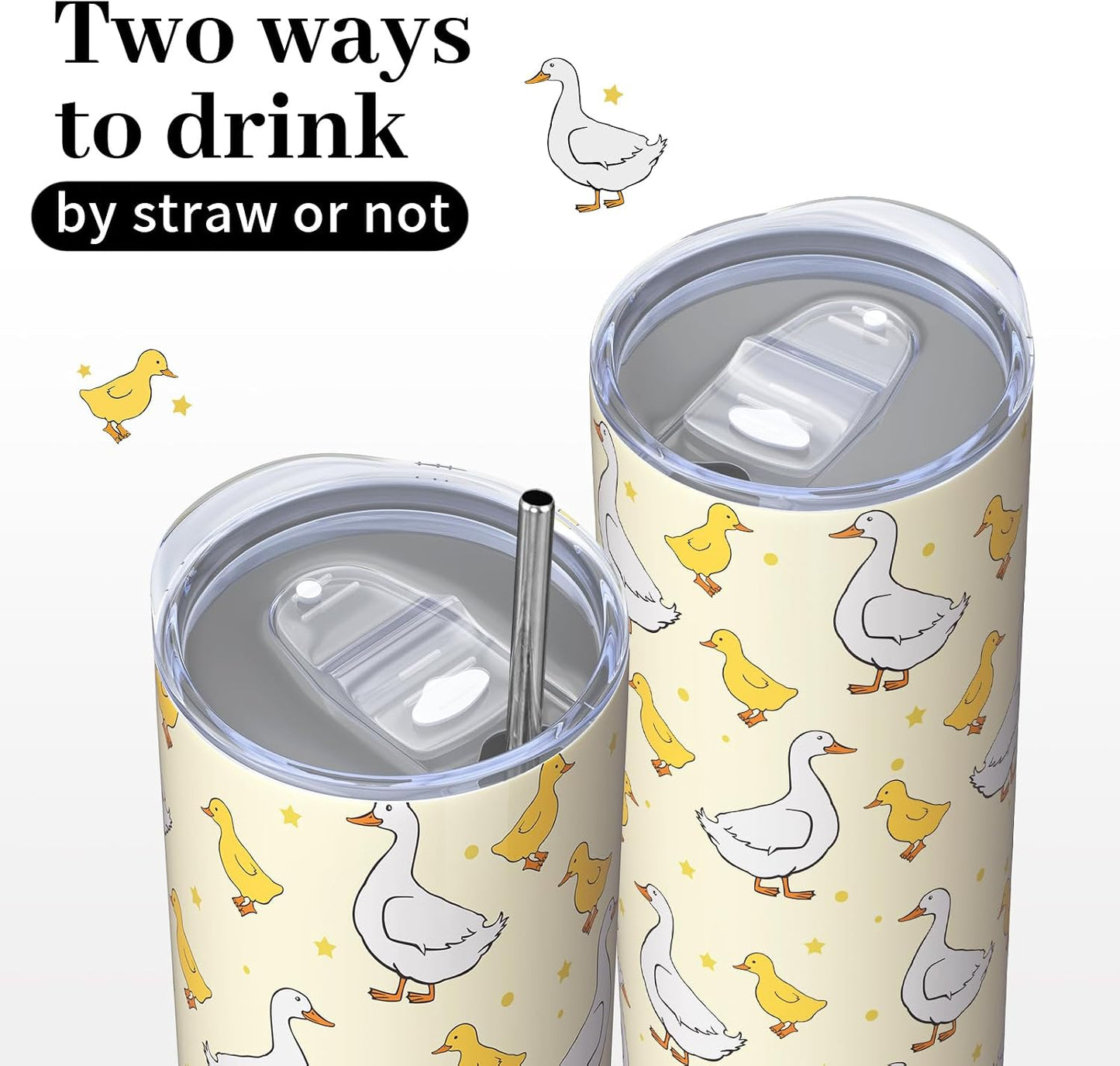 Lemon Gifts for Women, Lemon Tumbler 20oz Stainless Steel Insulated Cup Travel Mug Tumbler, Christmas Birthday Gifts for Women