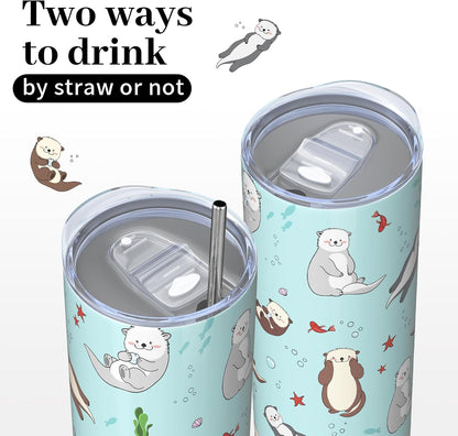 Lemon Gifts for Women, Lemon Tumbler 20oz Stainless Steel Insulated Cup Travel Mug Tumbler, Christmas Birthday Gifts for Women