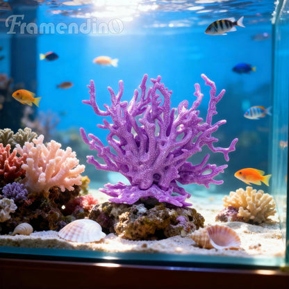 4 Pack Artificial Aquarium Coral Decor Plastic Faux Reef Decorative Cute Fish Tank Decorations