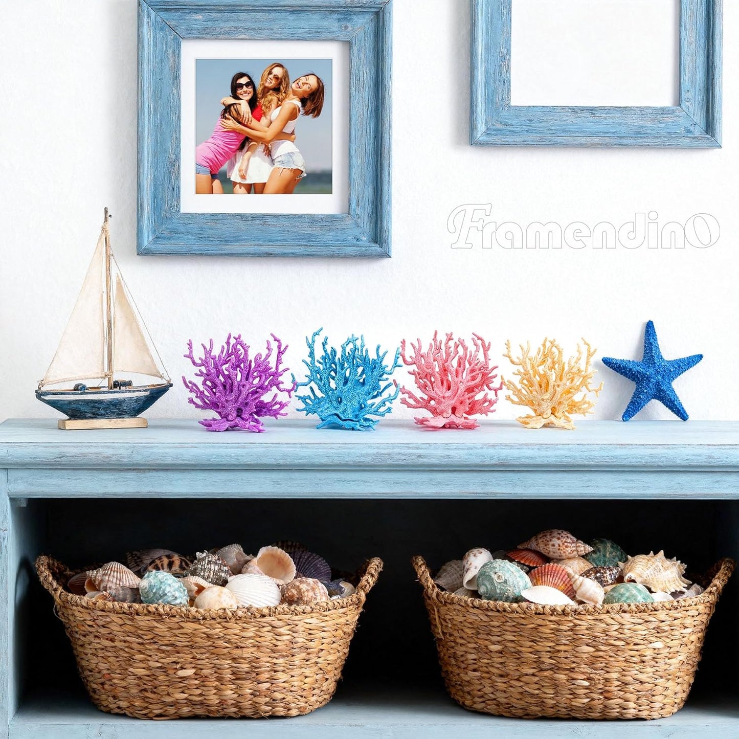 4 Pack Artificial Aquarium Coral Decor Plastic Faux Reef Decorative Cute Fish Tank Decorations