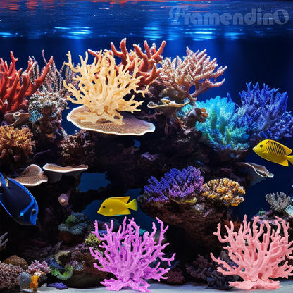 4 Pack Artificial Aquarium Coral Decor Plastic Faux Reef Decorative Cute Fish Tank Decorations