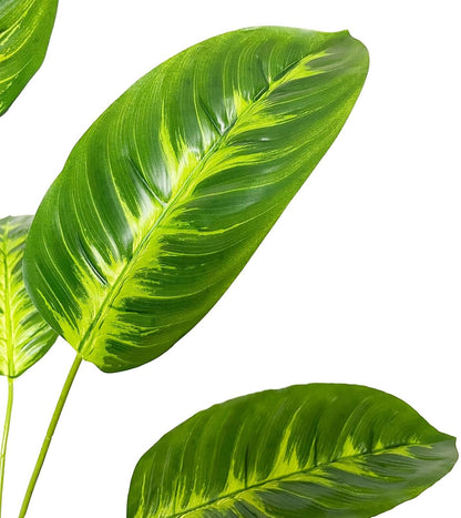 Artificial Plants in Pots Large Fake Tree Floor Faux Tropical Plants Decorative Greenry House Potted Tall for Home Office Living Room Decor Indoor Garden Outdoor (80cm Tropical Banana)
