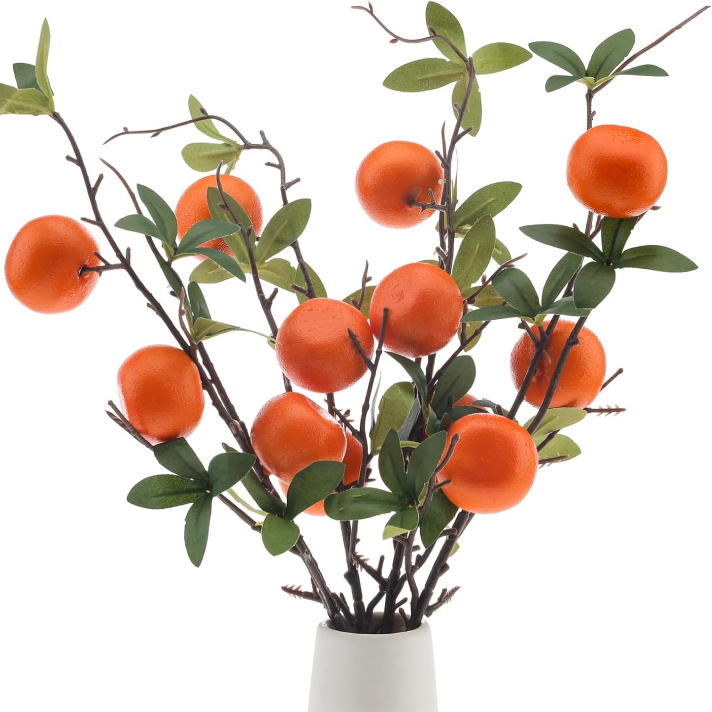 37.4 Inch Artificial Lemon Fruit Branches Fake Greenery Decoration for Home Garden Patio Flower Arrangement Photography Props 3pcs