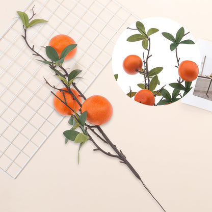 37.4 Inch Artificial Lemon Fruit Branches Fake Greenery Decoration for Home Garden Patio Flower Arrangement Photography Props 3pcs