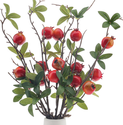 37.4 Inch Artificial Lemon Fruit Branches Fake Greenery Decoration for Home Garden Patio Flower Arrangement Photography Props 3pcs