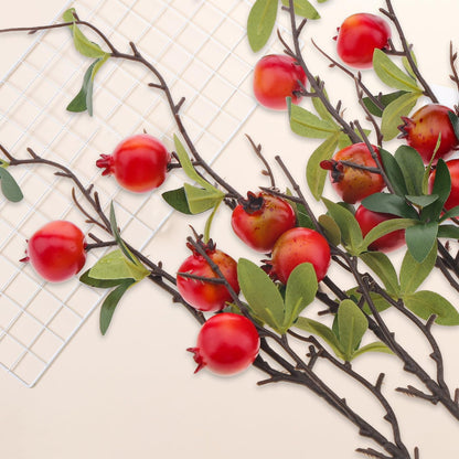 37.4 Inch Artificial Lemon Fruit Branches Fake Greenery Decoration for Home Garden Patio Flower Arrangement Photography Props 3pcs