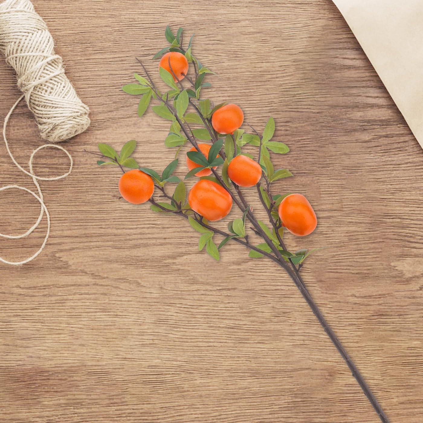 37.4 Inch Artificial Lemon Fruit Branches Fake Greenery Decoration for Home Garden Patio Flower Arrangement Photography Props 3pcs