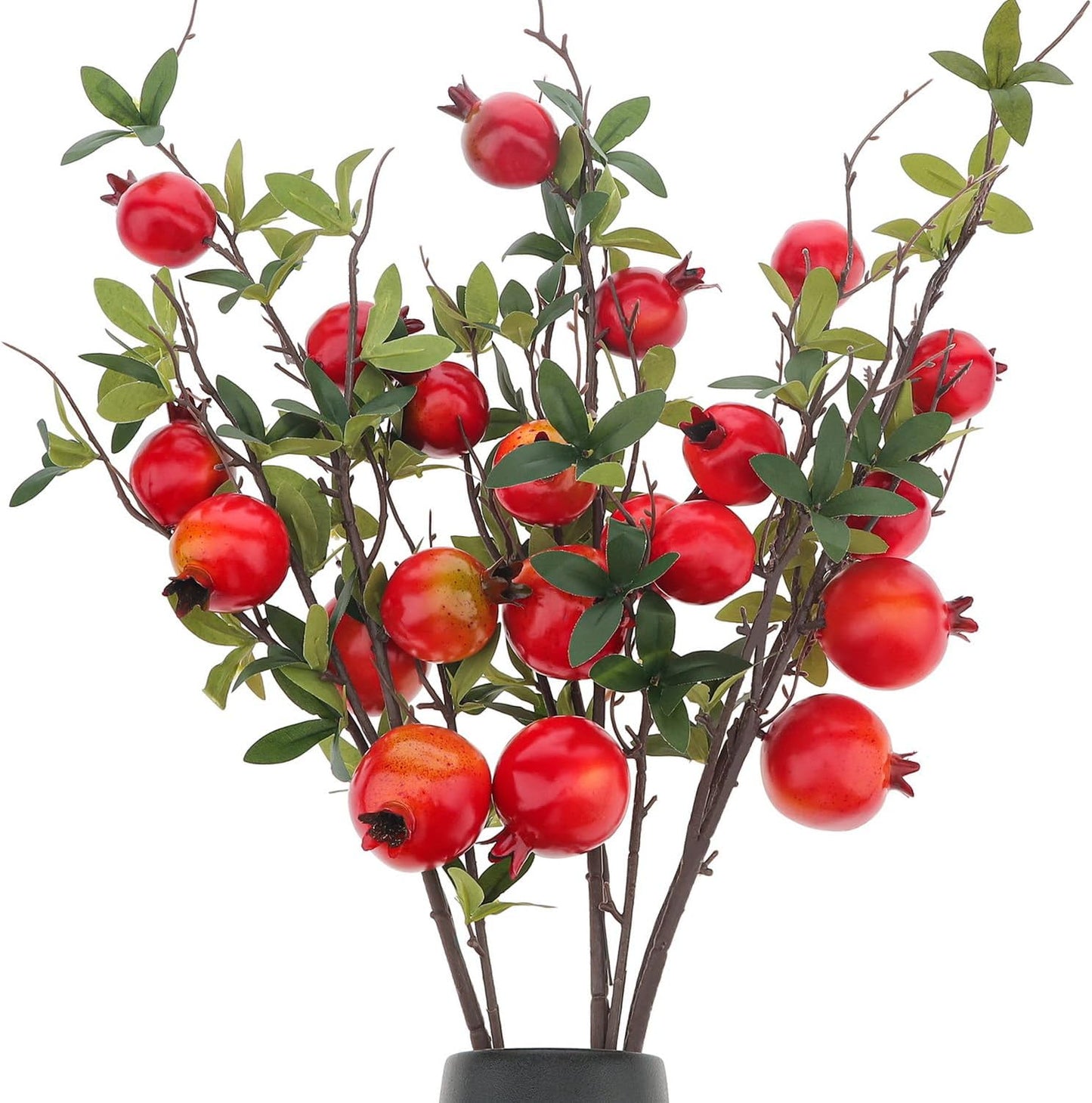37.4 Inch Artificial Lemon Fruit Branches Fake Greenery Decoration for Home Garden Patio Flower Arrangement Photography Props 3pcs