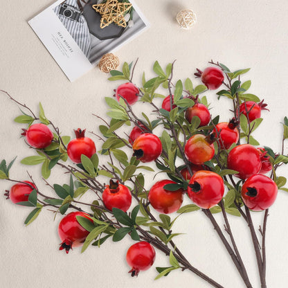 37.4 Inch Artificial Lemon Fruit Branches Fake Greenery Decoration for Home Garden Patio Flower Arrangement Photography Props 3pcs