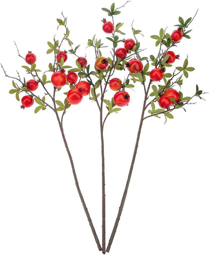 37.4 Inch Artificial Lemon Fruit Branches Fake Greenery Decoration for Home Garden Patio Flower Arrangement Photography Props 3pcs