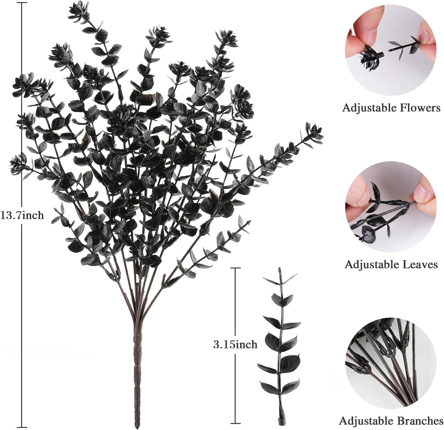 Artificial Plants & Flowers for Outdoors – 16 Bundles White Fake Lavender Flowers & Monkey Grass, UV Resistant Faux Greenery for Patio, Porch, Planter, Garden and Window Decor