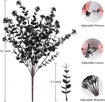 Artificial Plants & Flowers for Outdoors – 16 Bundles White Fake Lavender Flowers & Monkey Grass, UV Resistant Faux Greenery for Patio, Porch, Planter, Garden and Window Decor