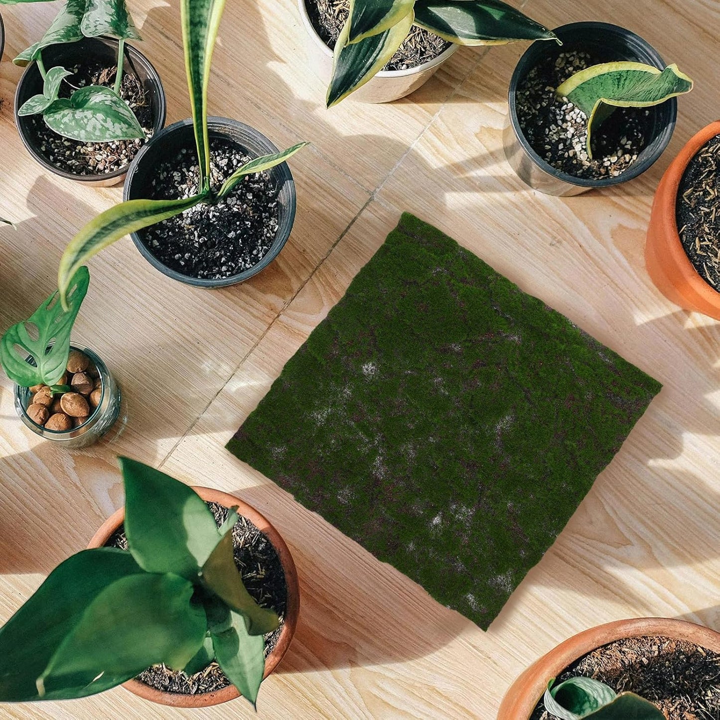 Artificial Moss Mat 30cm Faux Grass Turf for Terrarium Supplies Reptile Habitat Decorative Moss Mat for Crafts and Planters Home Décor