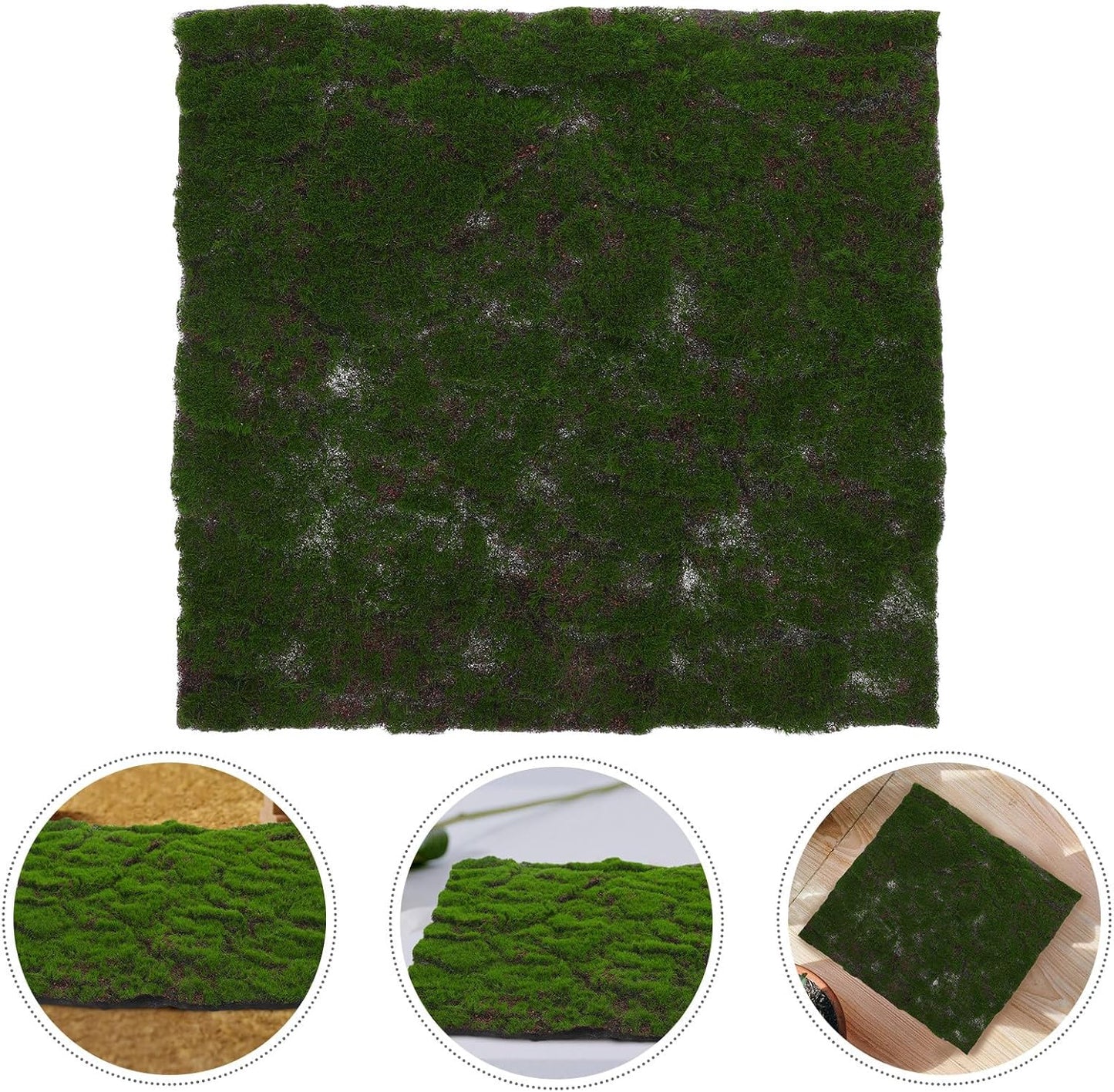 Artificial Moss Mat 30cm Faux Grass Turf for Terrarium Supplies Reptile Habitat Decorative Moss Mat for Crafts and Planters Home Décor