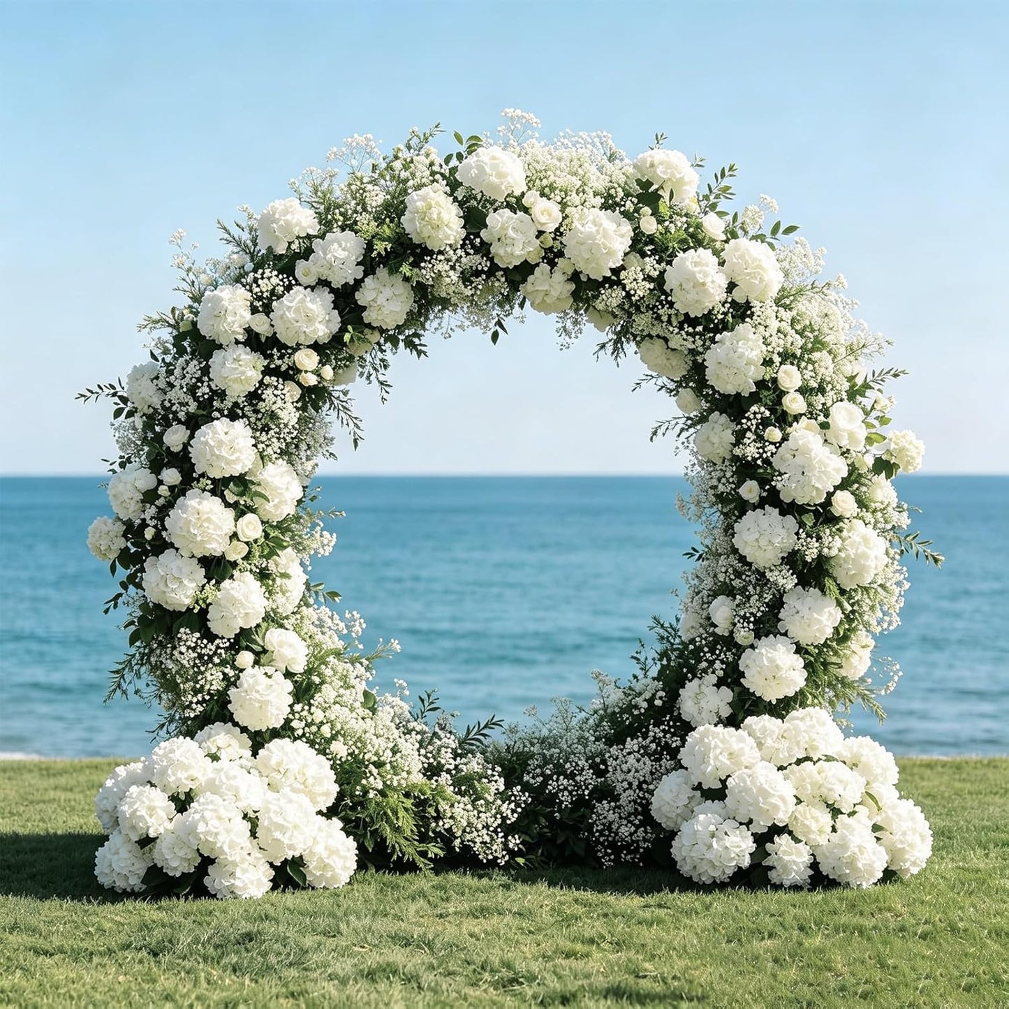 10pcs Hydrangea Artificial Flowers Bulk Heads with Stems Fade-Resistant Reusable for DIY Flower Walls Wreaths Wedding Centerpieces Home Garden Table Party Decoration