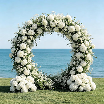10pcs Hydrangea Artificial Flowers Bulk Heads with Stems Fade-Resistant Reusable for DIY Flower Walls Wreaths Wedding Centerpieces Home Garden Table Party Decoration