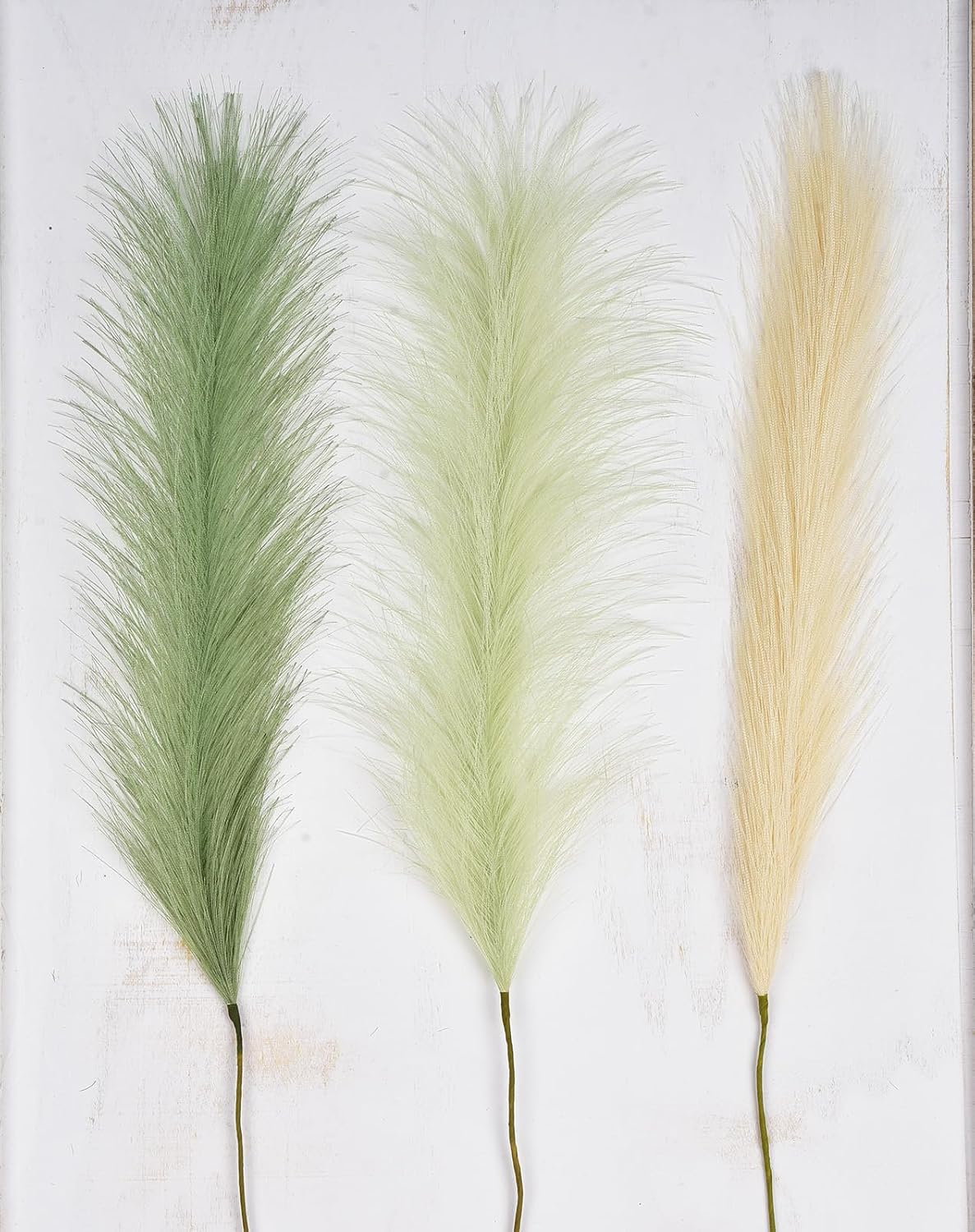 Green Pampas Grass Decor,23Inch Faux Pampas Grass Bouquets Artificial Pampas Fake Pampas Flower for Home Living Room Bedroom Vase Decor