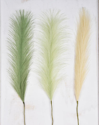 Green Pampas Grass Decor,23Inch Faux Pampas Grass Bouquets Artificial Pampas Fake Pampas Flower for Home Living Room Bedroom Vase Decor