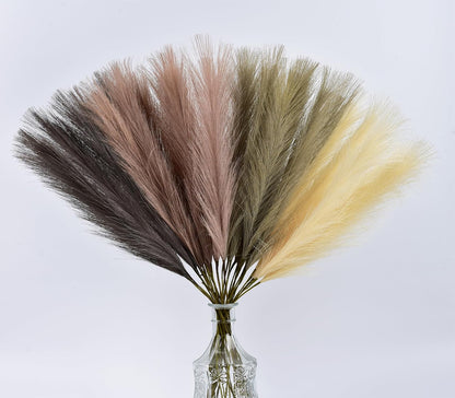 Green Pampas Grass Decor,23Inch Faux Pampas Grass Bouquets Artificial Pampas Fake Pampas Flower for Home Living Room Bedroom Vase Decor