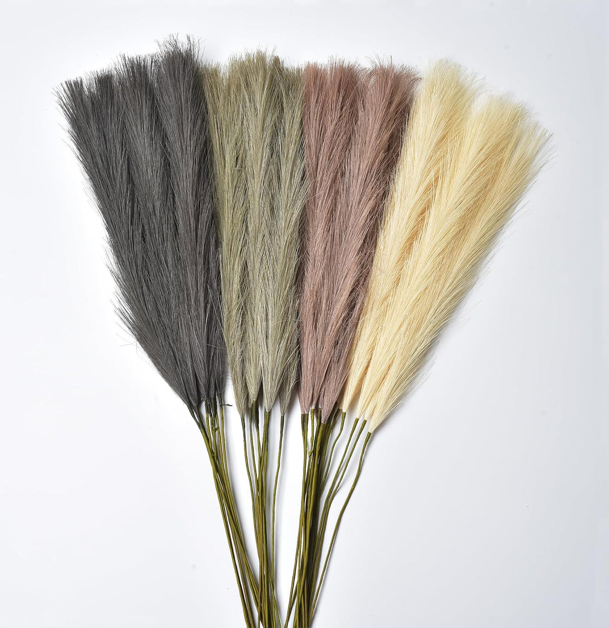 Green Pampas Grass Decor,23Inch Faux Pampas Grass Bouquets Artificial Pampas Fake Pampas Flower for Home Living Room Bedroom Vase Decor