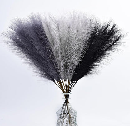 Green Pampas Grass Decor,23Inch Faux Pampas Grass Bouquets Artificial Pampas Fake Pampas Flower for Home Living Room Bedroom Vase Decor