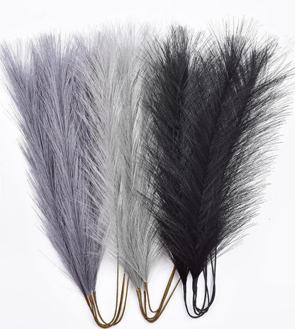 Green Pampas Grass Decor,23Inch Faux Pampas Grass Bouquets Artificial Pampas Fake Pampas Flower for Home Living Room Bedroom Vase Decor