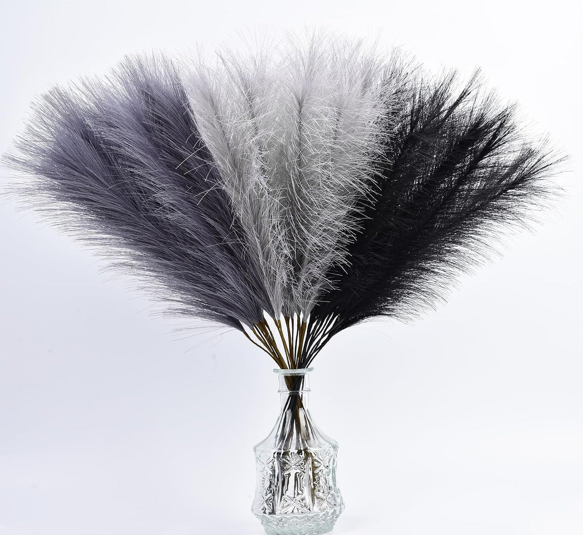 Green Pampas Grass Decor,23Inch Faux Pampas Grass Bouquets Artificial Pampas Fake Pampas Flower for Home Living Room Bedroom Vase Decor