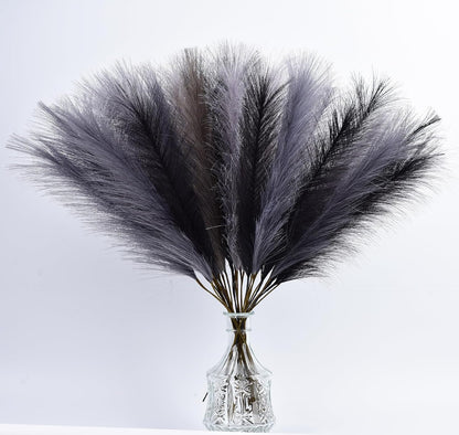 Green Pampas Grass Decor,23Inch Faux Pampas Grass Bouquets Artificial Pampas Fake Pampas Flower for Home Living Room Bedroom Vase Decor