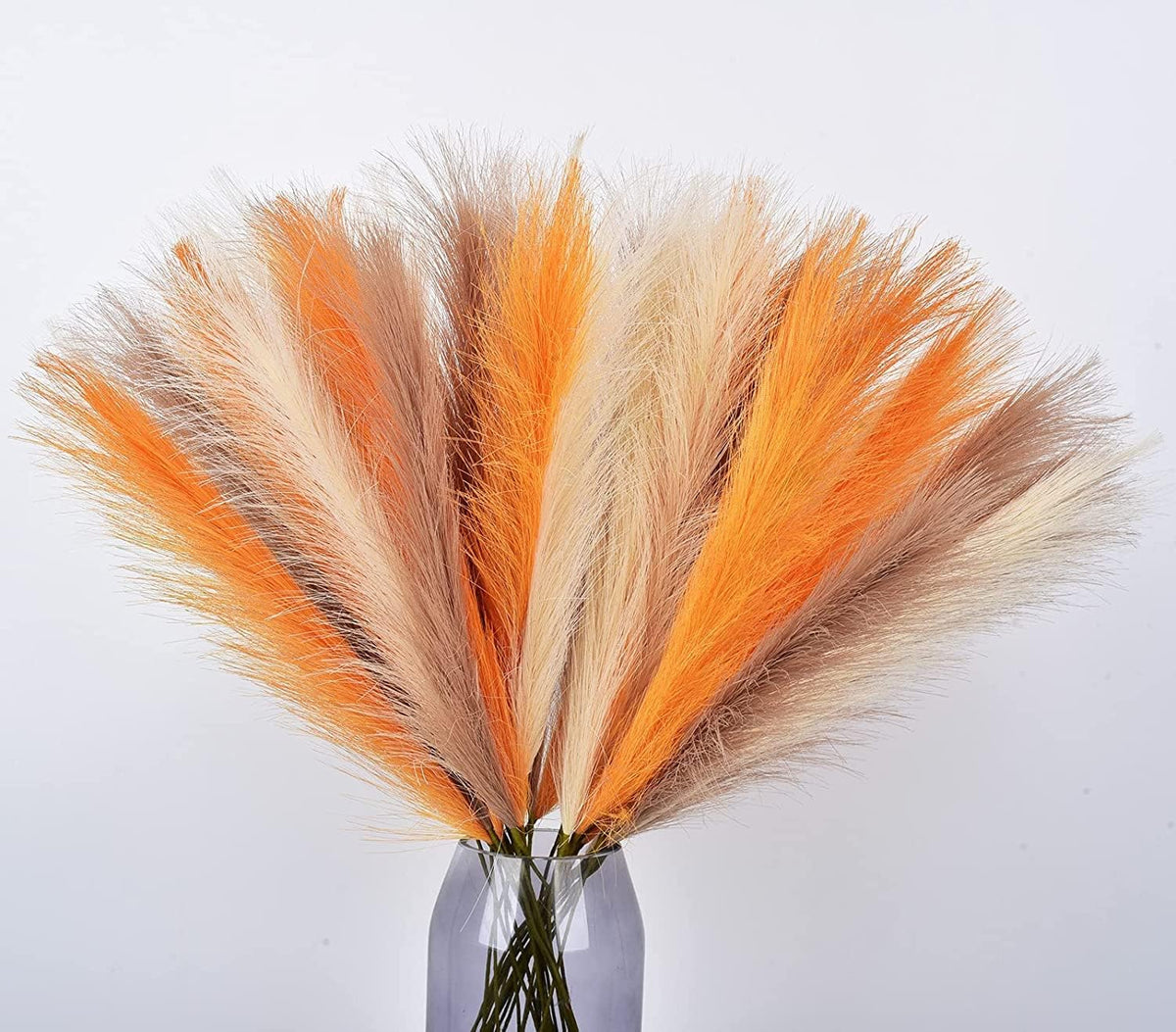 Green Pampas Grass Decor,23Inch Faux Pampas Grass Bouquets Artificial Pampas Fake Pampas Flower for Home Living Room Bedroom Vase Decor
