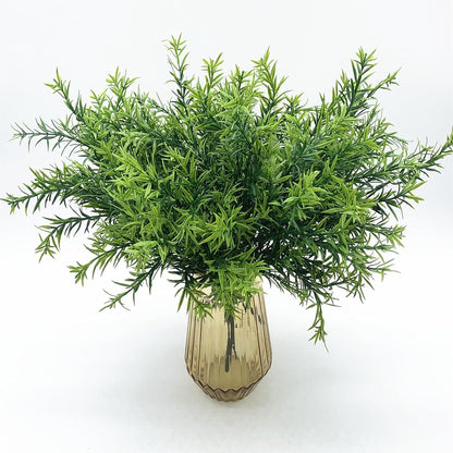 Artificial Plants, Fake Rosemary Shrubs 6 Pack, Faux Fern Stems Plastic Greenery for Indoor Outdoor Decor Home Farmhouse Bushes Garden Grass Porch Patio Wedding Bouquets Vase Filler DIY Decorations