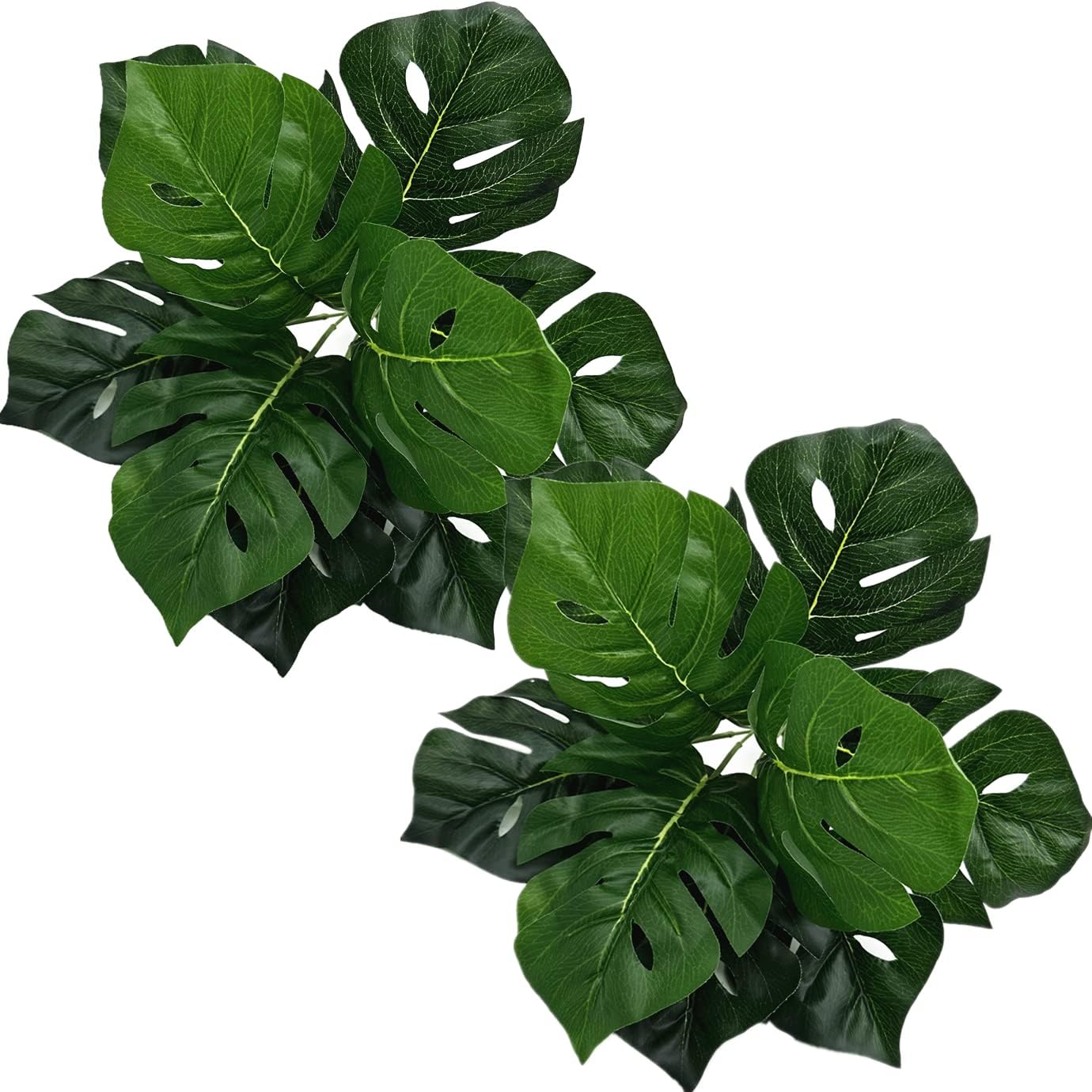 Artificial Weeping Willow Plants, Fake Hanging Vine Decor Plastic Greenery Leaves Faux Ivy for Indoor Outdoor Garden Door Wall DIY Basket Planter Filler Wedding Party Decoration Blackish Green 4 Pack