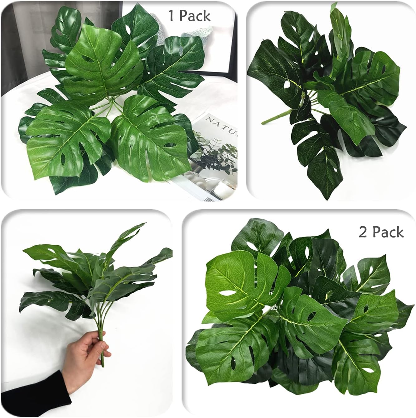 Artificial Weeping Willow Plants, Fake Hanging Vine Decor Plastic Greenery Leaves Faux Ivy for Indoor Outdoor Garden Door Wall DIY Basket Planter Filler Wedding Party Decoration Blackish Green 4 Pack