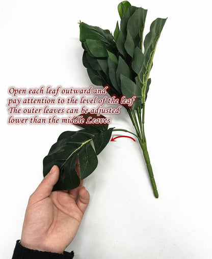 Artificial Weeping Willow Plants, Fake Hanging Vine Decor Plastic Greenery Leaves Faux Ivy for Indoor Outdoor Garden Door Wall DIY Basket Planter Filler Wedding Party Decoration Blackish Green 4 Pack