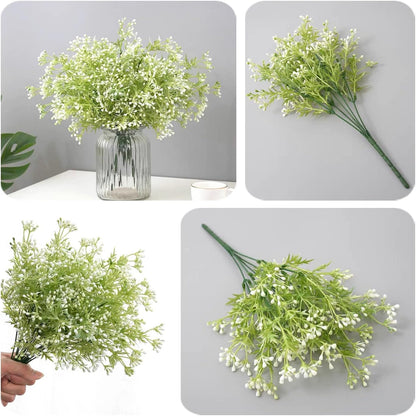 Artificial Weeping Willow Plants, Fake Hanging Vine Decor Plastic Greenery Leaves Faux Ivy for Indoor Outdoor Garden Door Wall DIY Basket Planter Filler Wedding Party Decoration Blackish Green 4 Pack