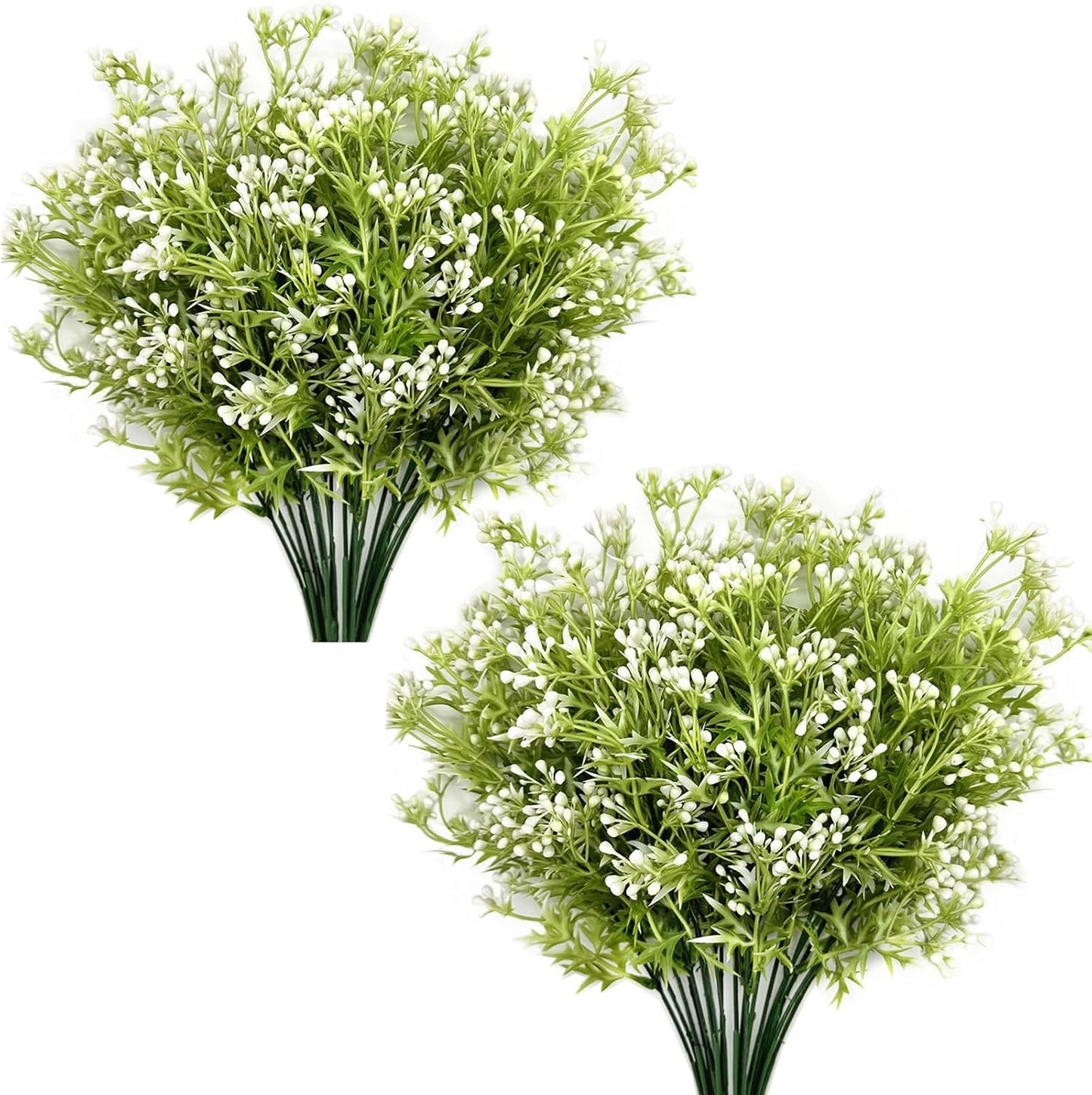 Artificial Weeping Willow Plants, Fake Hanging Vine Decor Plastic Greenery Leaves Faux Ivy for Indoor Outdoor Garden Door Wall DIY Basket Planter Filler Wedding Party Decoration Blackish Green 4 Pack